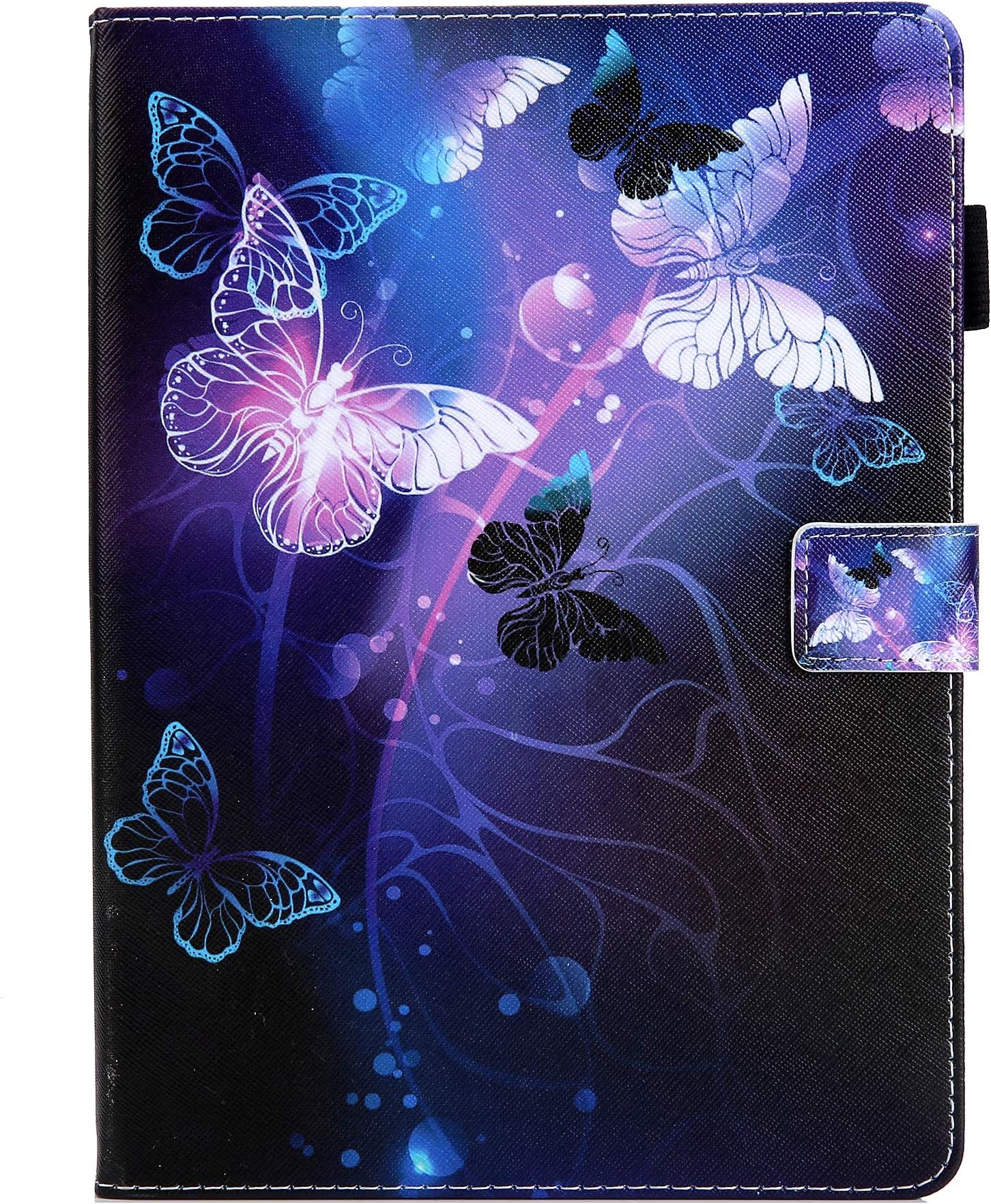 Tramako Case for 2019 New iPad 10.2", Leather Stand Cover with Auto Sleep/Wake Case for iPad 10.2 inch 2019 Tablet 7th Generation (Purple Butterfly)