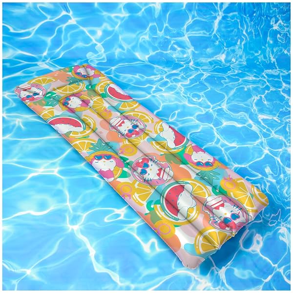 SWIMWAYS HELLO KITTY SUNTANNER POOL FLOAT, INFLATABLE FLOATS & TOYS, SWIMMING POOL ACCESSORIES & BEACH ESSENTIALS FOR TEENS AGED 14 & UP