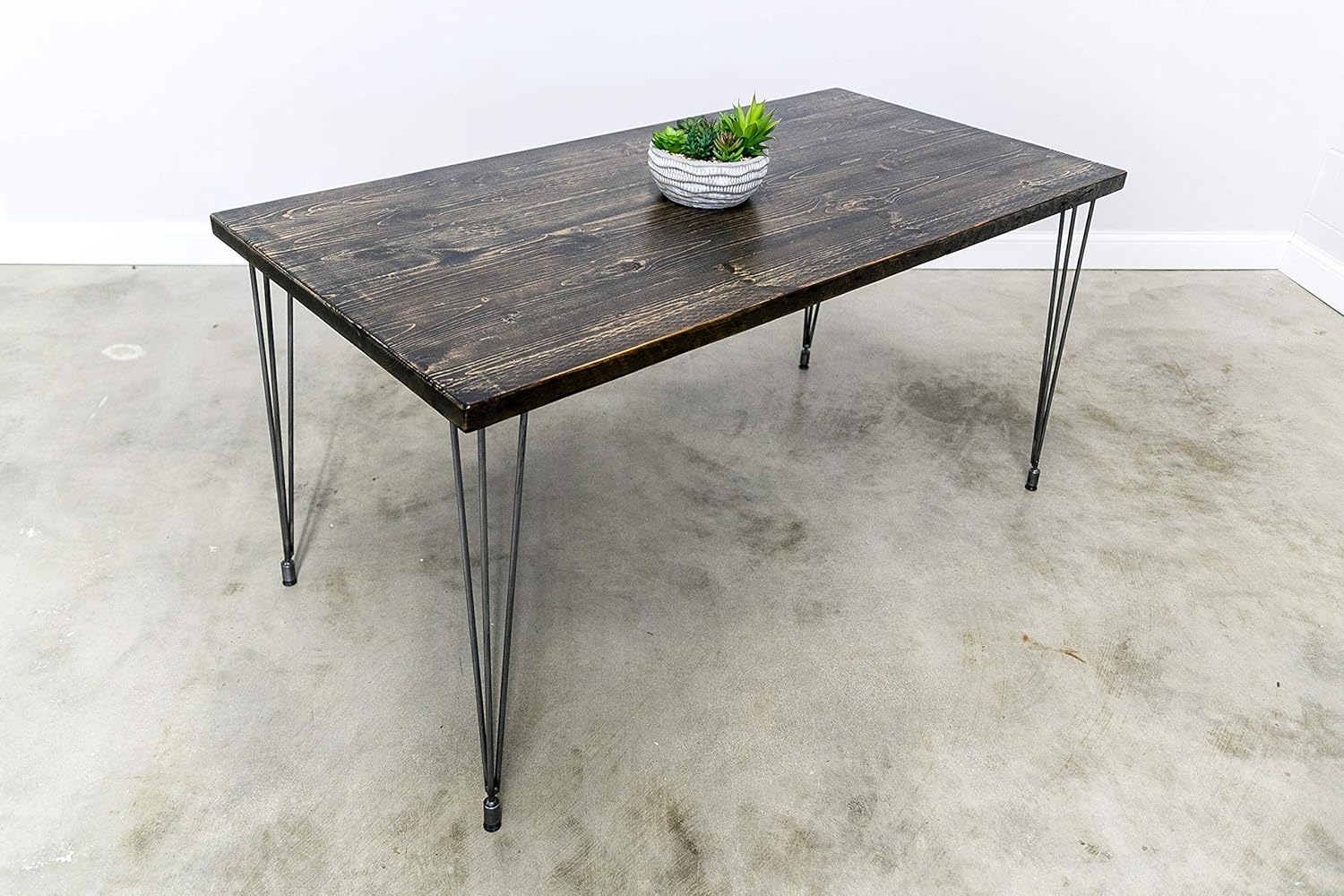 Reclaimed Wood Hairpin Legs Table 1.5" thick top Choose