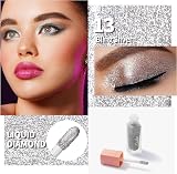 Oulac Liquid Glitter Eyeshadow Silver Shimmer 6.8g Vegan Cruelty-Free view 2