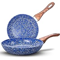 MICHELANGELO Nonstick Frying Pans, Granite Frying Pans with Stone-Derived Coating, Stone Fry Pan Nonstick, Stone…