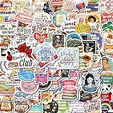 100 PCS Book Stickers for Kindle, Holographic Thickened Aesthetic Reading Bookish Vinyl Stickers for Kindle Water Bottles| Easier to Peel Off| Scratch & Fade Resistant| No Curling| Reusable