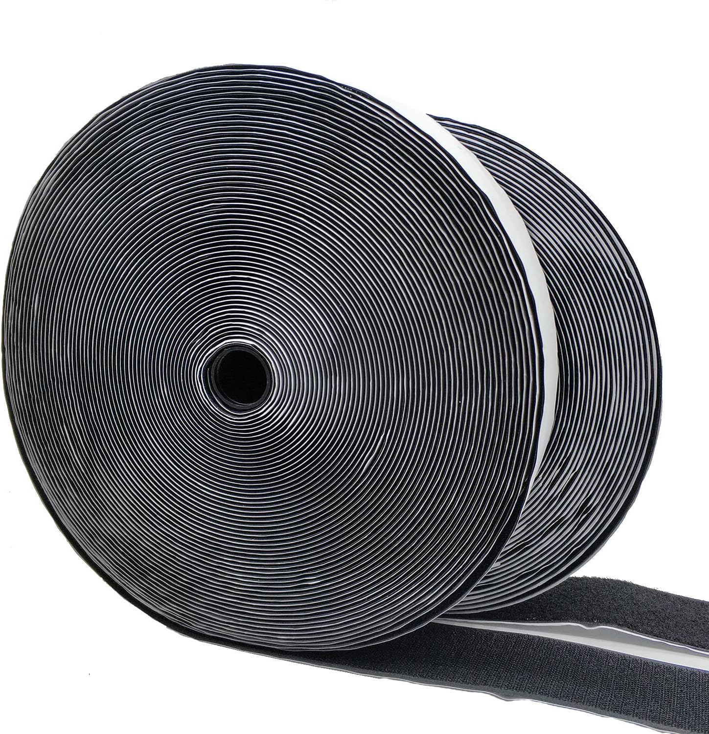 Eroilor 25 Meter (82 ft) Long 50mm (2 inch) Width Hook and Loop Tape Self-Adhesive Tape - Black