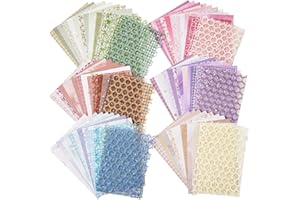 ARTSMONA 90 Sheets Scrapbook Paper and Decorative Mesh Fabric Assorted Set - 6 Pack Mixed Special Paper for Scrapbooking Planner Bullet Junk Journal Supplies Mixed Media Collage Card Embellishment 5.1x7 Inch