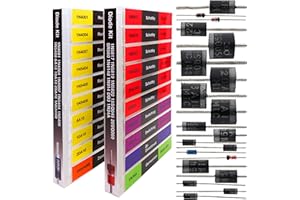 EEEEE 20 Kinds 200 Diode Assortment Kit 6A10 10A10 20A10 15SQ045 20SQ050 1N34A 1N914 SR560 DB3 1N5349B 1N4001 1N4004 1N4007 1N5404 1N5406 1N5408 1N4148 1N5817 1N5819 1N5822 Zener Schottky Rectifier