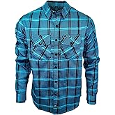 The Survivor Teal Flannel (Hidden Snap Collars)