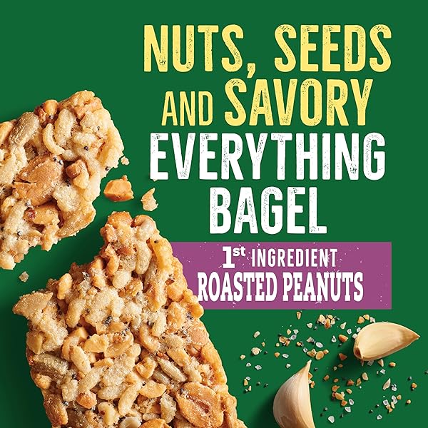 NATURE VALLEY SAVORY NUT CRUNCH BARS, EVERYTHING BAGEL, 5 BARS, 4.45 OZ