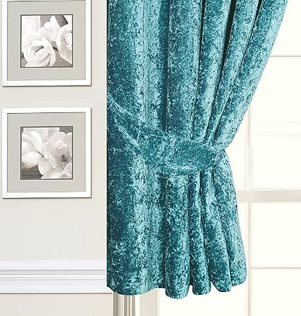 Curtains Eyelet Ring Top Crushed Velvet Fully Lined Designer