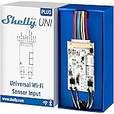Shelly Plus Uni Smart Wi-Fi and Bluetooth Operated Module, Dry Contact | Dry Contacts, Home Automation, Compatible with Alexa and Google Home, No Hub, Precise Voltmeter, Pulse Counting, Sensor