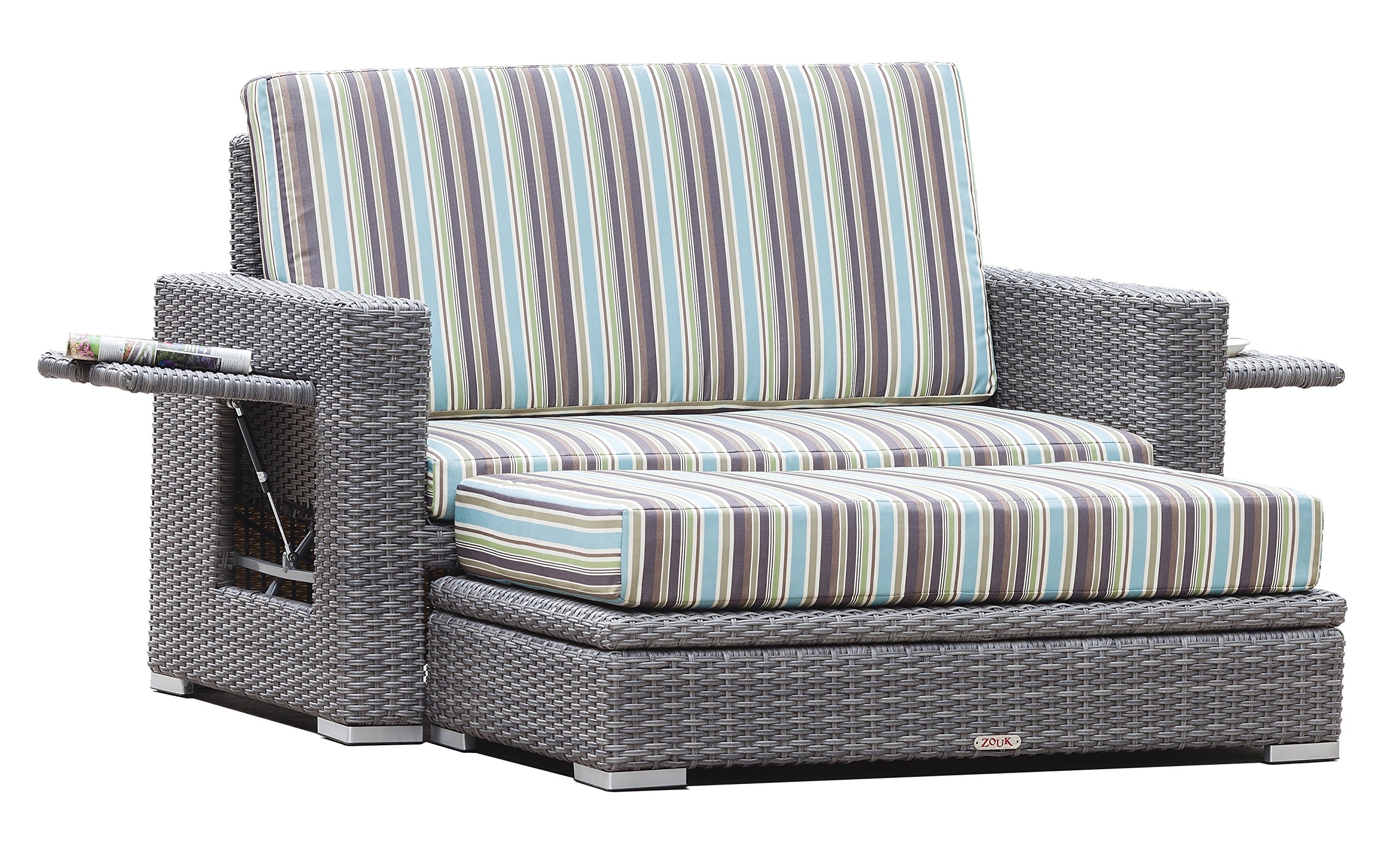 Aruba 2Piece Wicker Outdoor Love seat with Storage Ottoman Buy