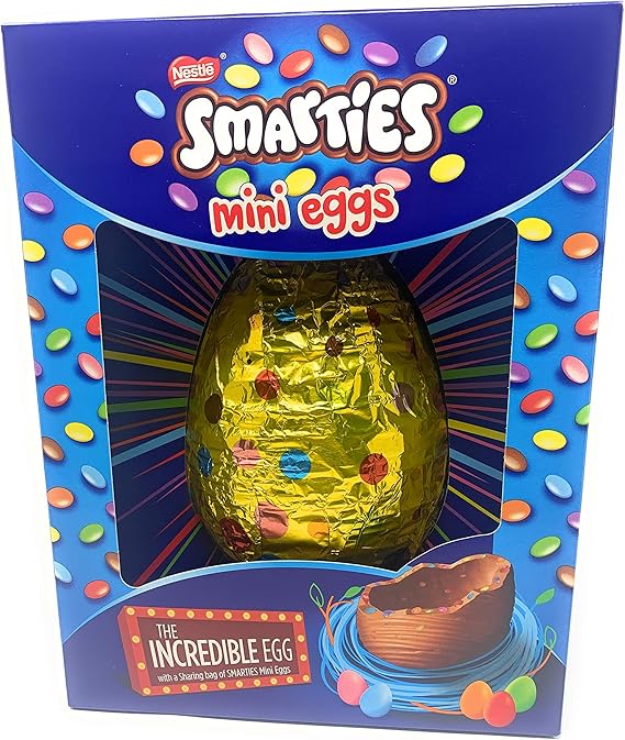 Smarties Giant Milk Chocolate Easter Egg with a Bag of Smarties Mini