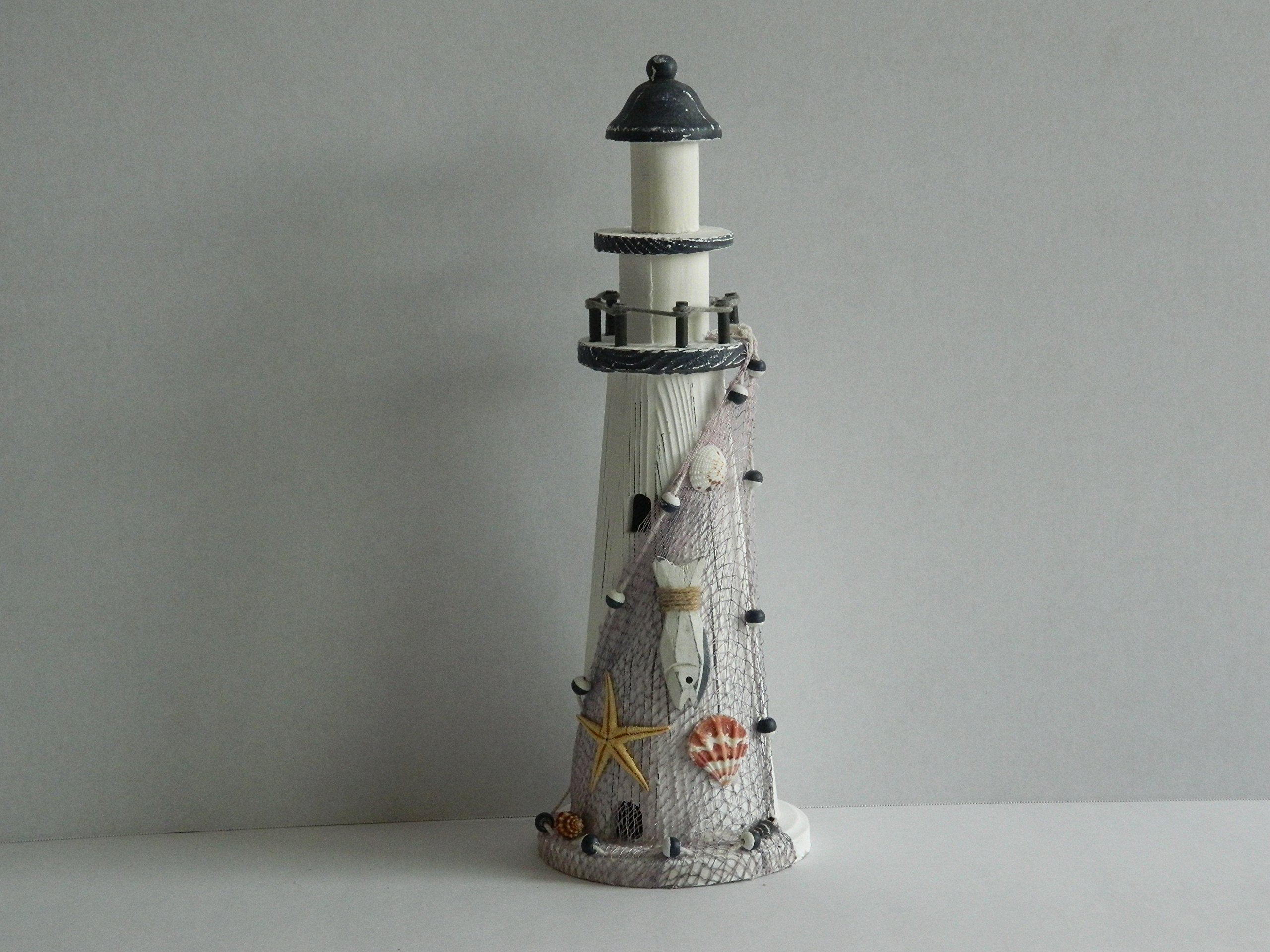 Q SHABBY CHIC 42CM ORNAMENTAL LIGHTHOUSE