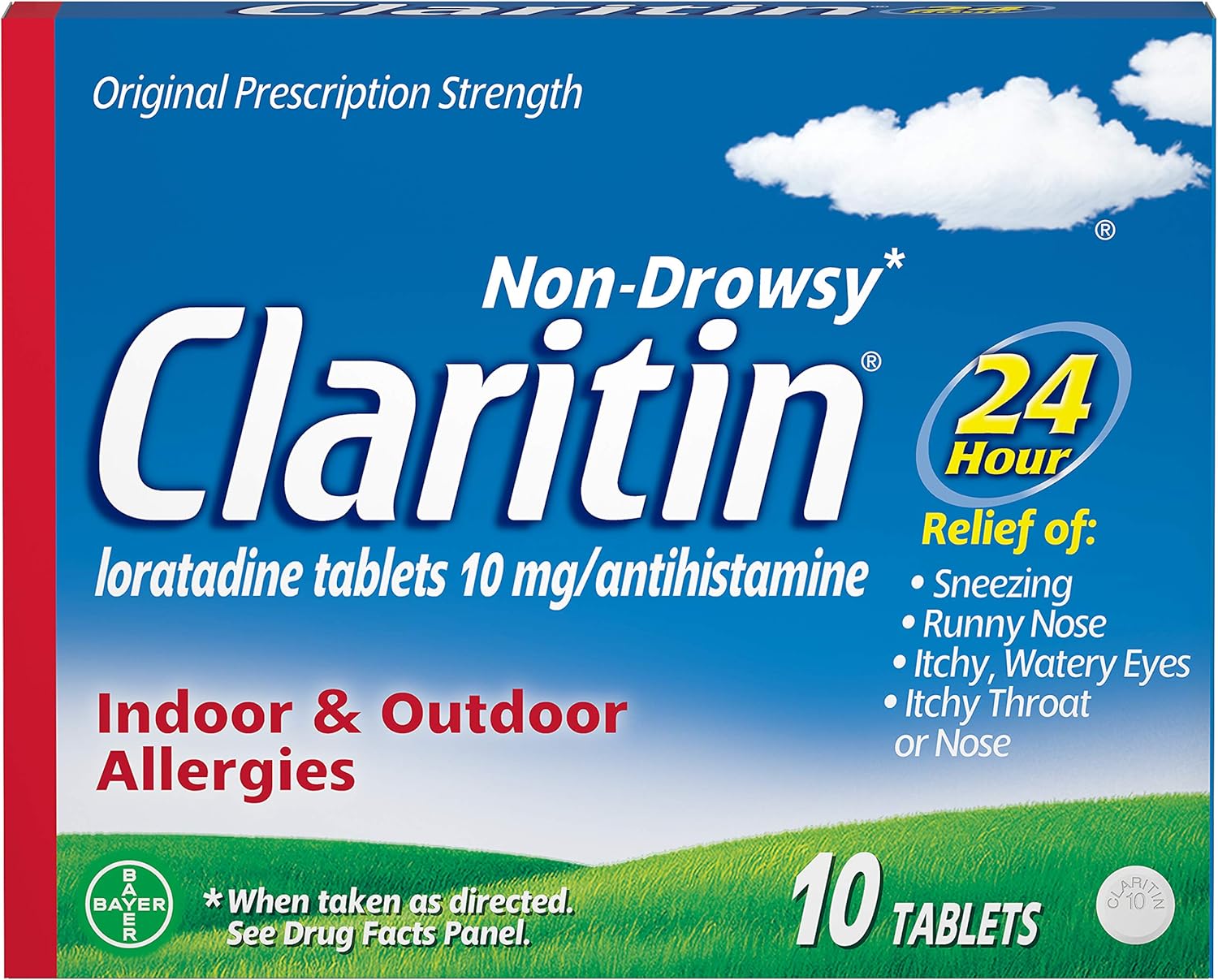 Claritin 24 Hour Allergy, Non-Drowsy, Tablets, 10 ct: Health & Personal Care