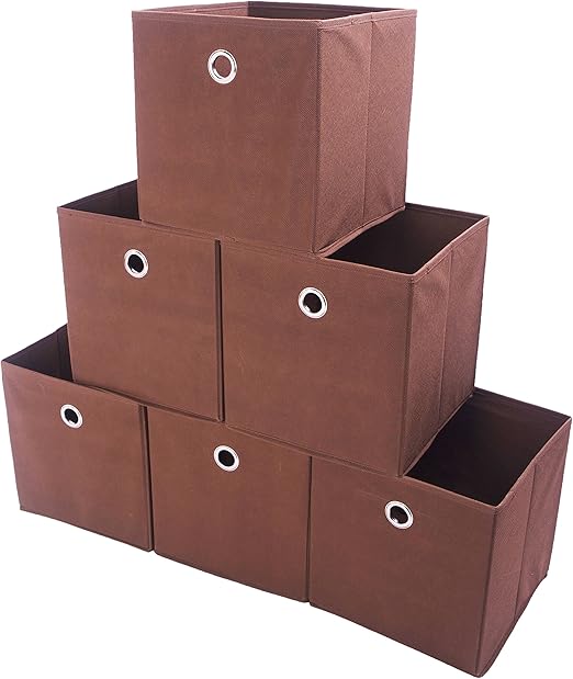 Amazon Com Amborido Storage Cubes Foldable Drawers Fabric Bins 6