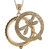 Dragon Fly 4X Magnifier Magnifying Glass Dragonfly Pendant Necklace, 30" (Goldtone)