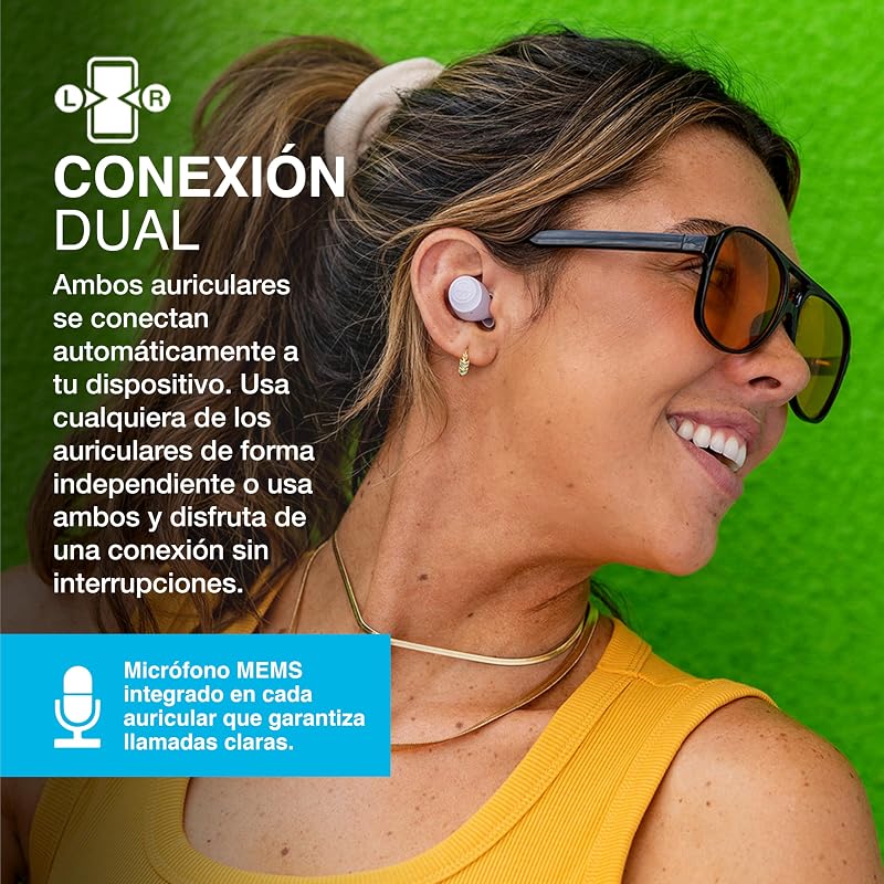 Go Air Pop+ Auriculares Inalámbricos Bluetooth - 35h, Menta