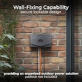 Masterplug Weatherproof Outdoor Electrical Box IP54 351 x 220 x 126.5 mm Grey view 3