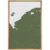 SIGNWIN Framed Canvas Print Wall Art White and Green Brushstroke Duo Abstract Texture Illustrations Impressionism Contemporary for Living Room, Bedroom, Office - 16