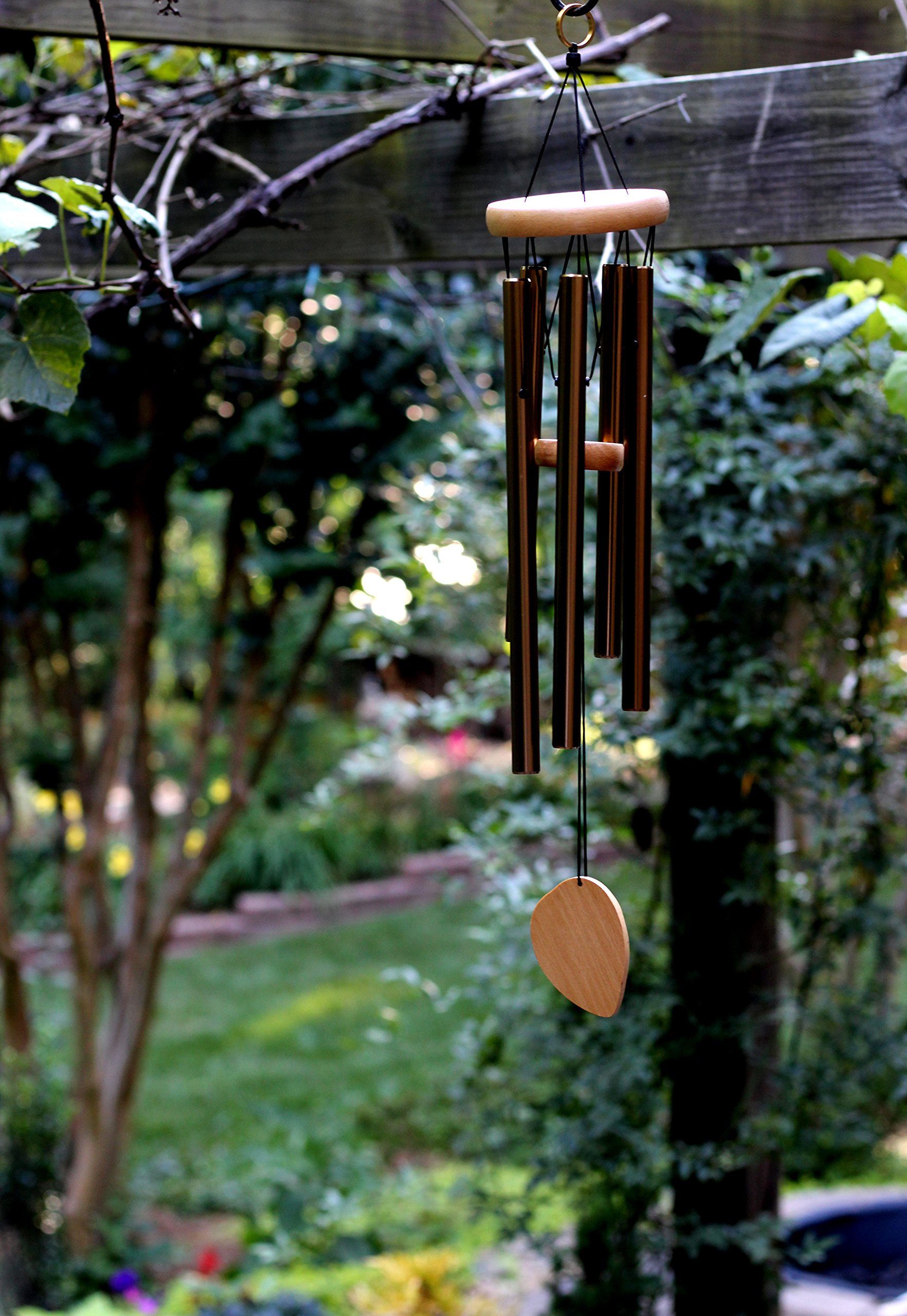 BEAUTIFUL WIND CHIMES Tuned 22" Wood Windchimes Deliver Rich, Full
