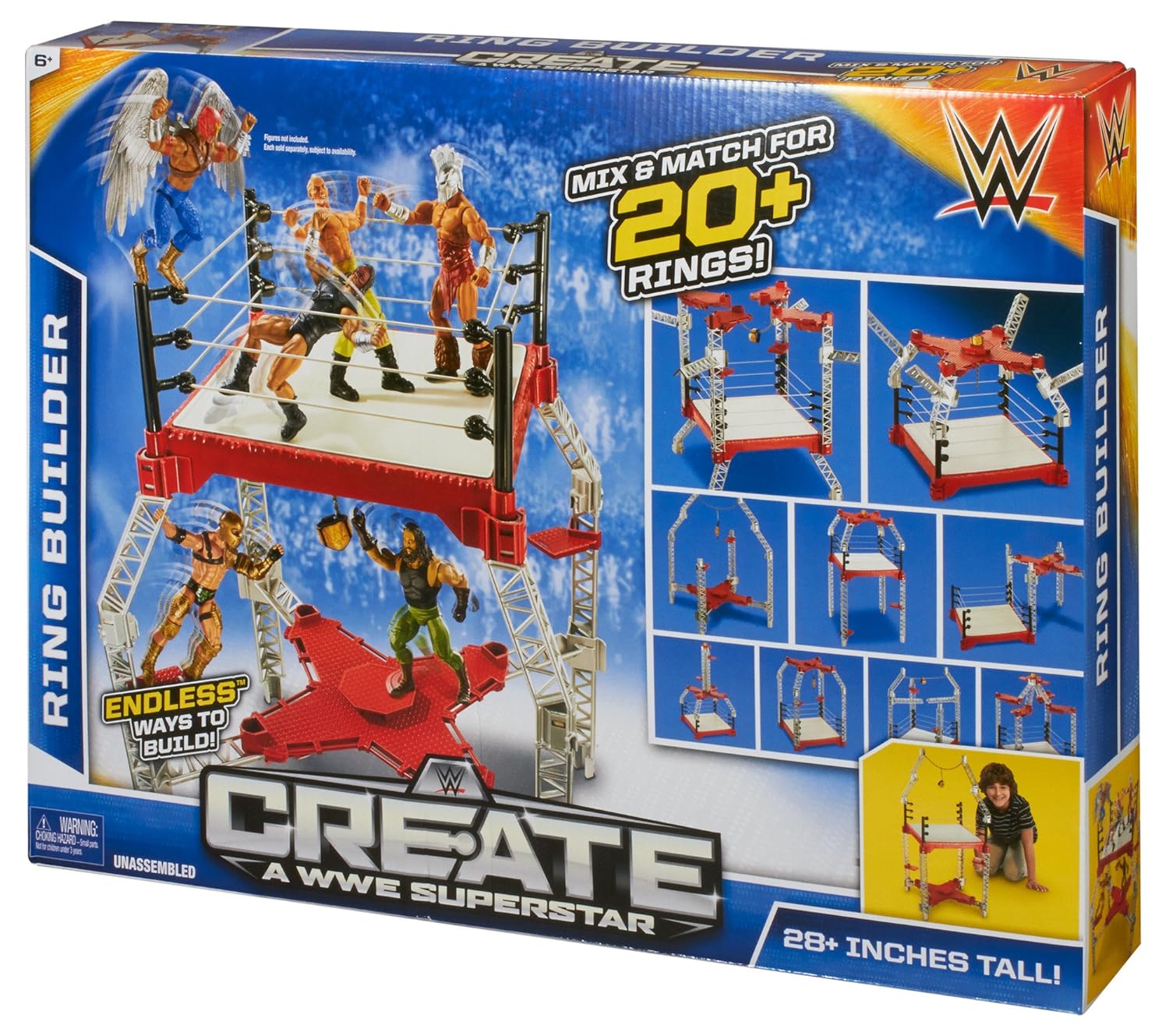 Super Saturday WWE Wrestling Arena Toy Superstar Ring Builder Playset