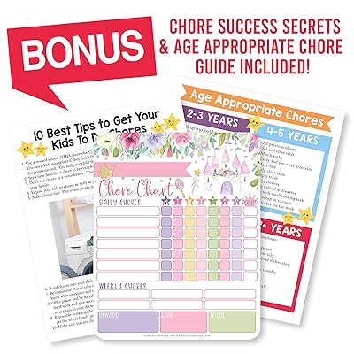 Buy Princess Kids Chore Chart Magnetic Reward Chart For Kids Good Behavior Chart For Kids At Home My Responsibility Chart For Kids Magnetic Reward Chart For Kids Behavior Chore Chart For One