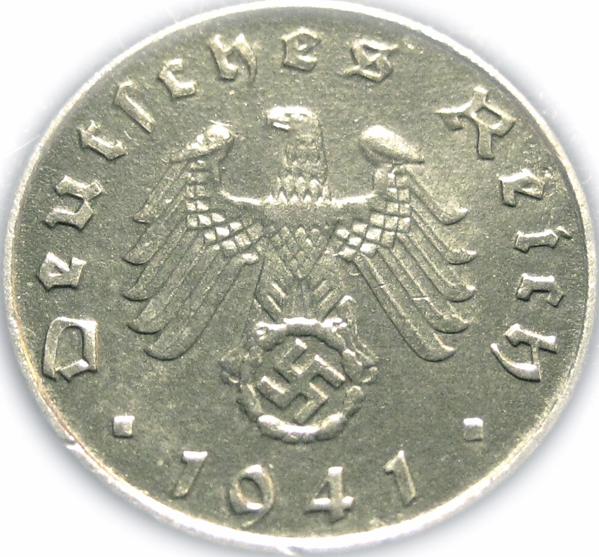Third Reich WW II 1941-A Nazi Germany 5 REICHSPFENNIG