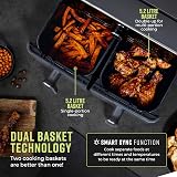 Tower Vortx Elite 10.4L Dual Basket Air Fryer 1700W Graphite Chrome view 3