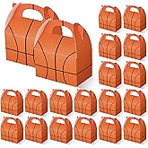 Aoriher 60 Pcs Basketball Party Favors - Theme Party Gift Boxes with Handles - Candy Snack Goody Bags - Birthday Supplies