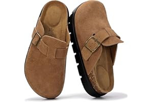 Project Cloud 100% Genuine Leather Platform Clogs for Women Footwear - Memory Foam Arch Support Cork Footbed Casual Shoes & Mules for Women 2025 (Benton Chunky)