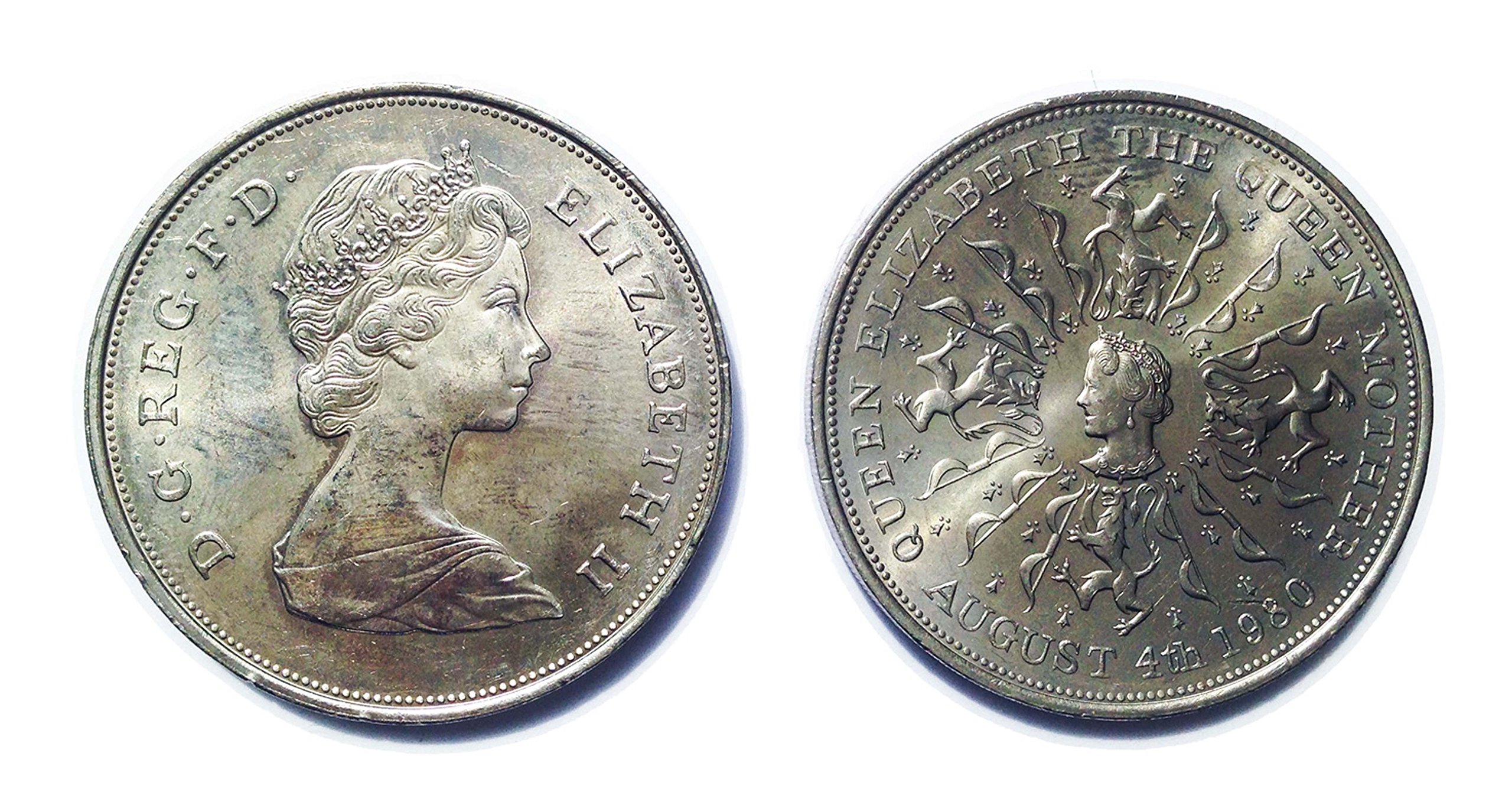 Coin collecting - The Queen Mother 80th birthday commemorative crown coin August 4th 1980