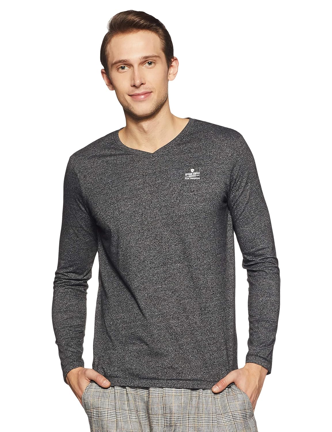 Spykar Men's Printed Slim Fit T-Shirt