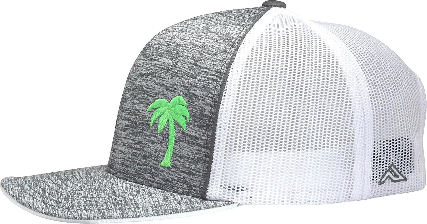 LINDO Trucker Hat - Palm Tree Series (Static Gray/Neon) at  Men’s Clothing store