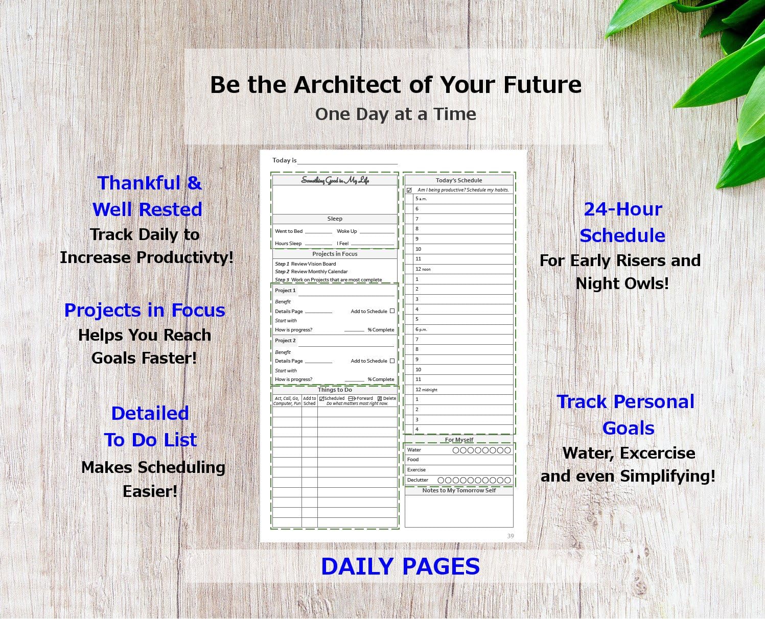 Gazelle Planner Pro, Guided Daily Planning to Improve Organization, Time Management & Success. Daily, Monthly & Weekly Goals - Image 5