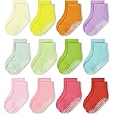 HYCLES Non-Slip Toddler Socks, Girl Grip Socks for 1-10 Years Kids Girls Boys Toddler Sock with Grippers