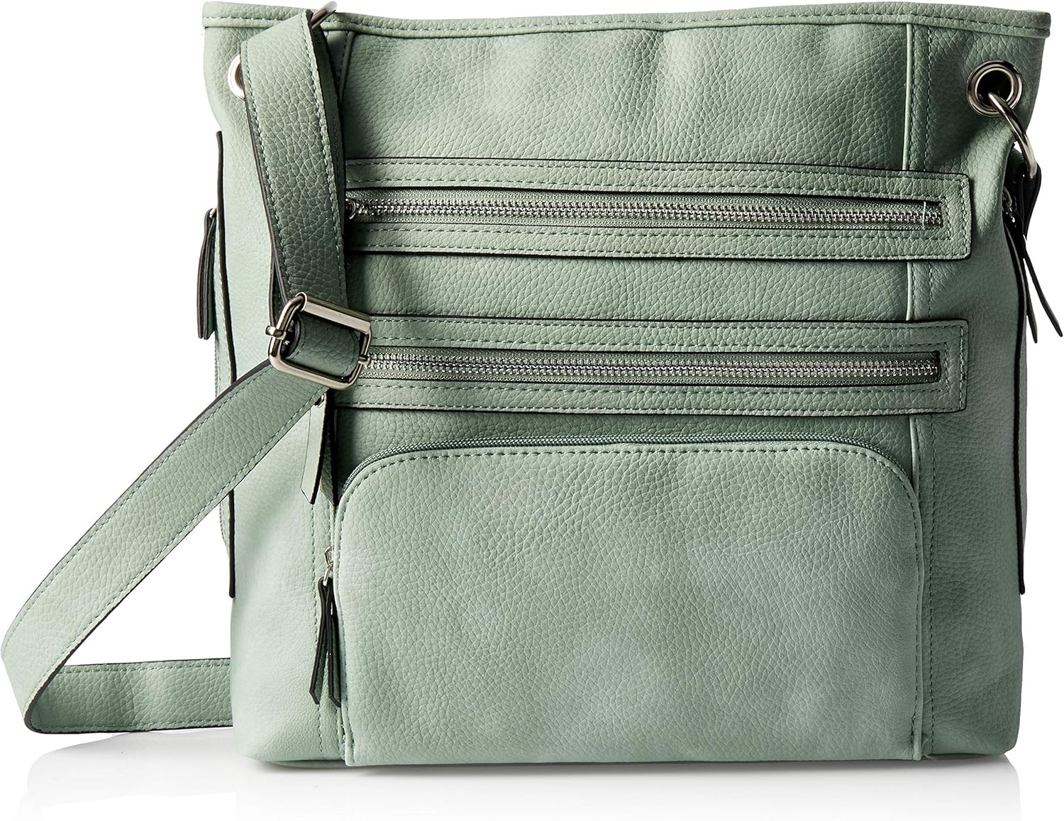 Bueno of California Women's Bueno Multi Zip Crossbody Organzier, Mint, Large Amazon.ca Shoes