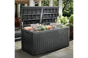 YITAHOME 180 Gallon XL Deck Box Large Outdoor Storage w/Divider for Patio Furniture,Outdoor Cushions, Garden Tools, Sports Eq