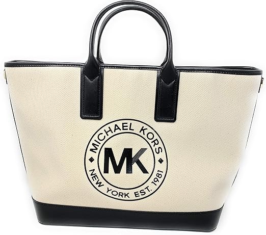 Michael Kors Fulton Sport Large Canvas Shoulder Tote Black Multi: Buy Online at Best Price in 
