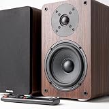 Roxel Onyx Active Bookshelf Speakers 100W RMS HDMI ARC Walnut view 8