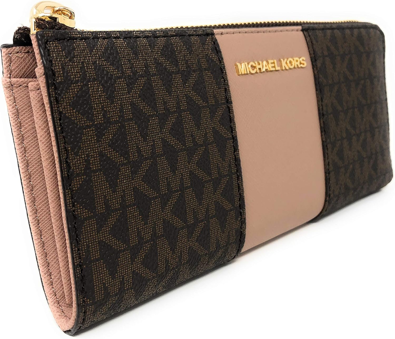 fawn michael kors wallet