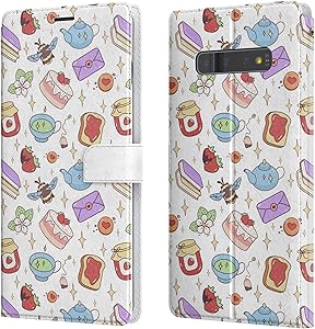 Lex Altern Wallet Case Compatible with Samsung Galaxy Note 20 Ultra 5G S20 S10 Plus S9 8 A71 A70 A50 A21 Kawaii Girly Shockproof Cute Bee Books Magnetic Stars Flip Strawberry Slim Protective walh032