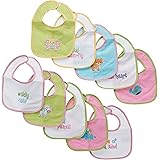 Neat Solutions Water Resistant Bib Set, 10 count, Girl
