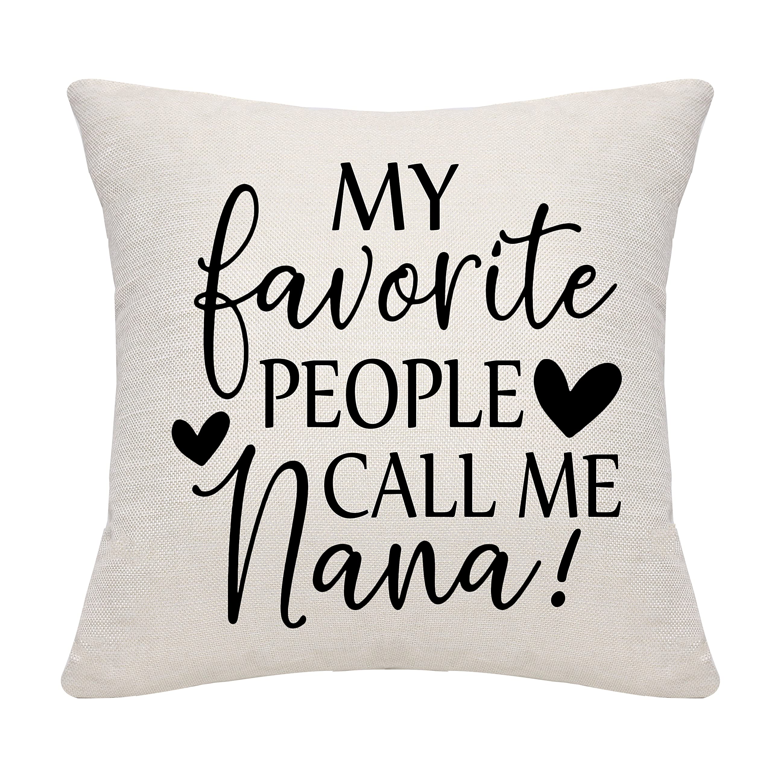 DANKHRA Nana Gifts Nanny Gifts Grandma Gifts from Granddaughter Grandson Cushion Cover Cushion Case Pillow Cover Pillowcase for Grandmother Birthday Gifts (nana)