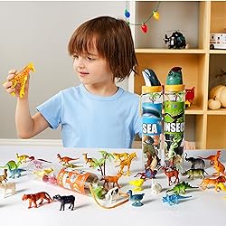 JOYIN 69Pcs Small Animal Figures, Assorted Mini