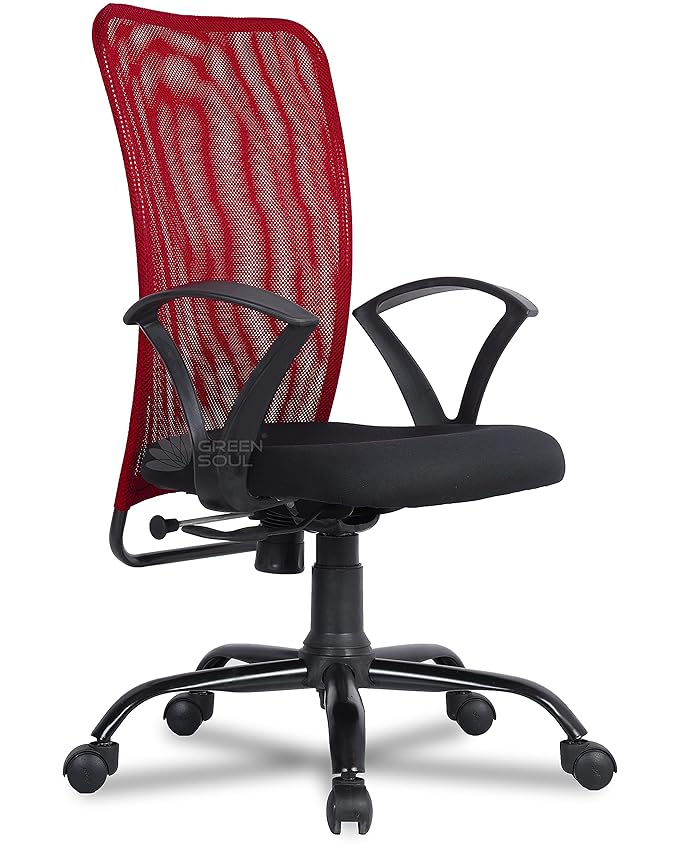Green Soul Seoul Mid Back Office Study Chair in Breathable Mesh with