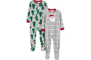 Simple Joys by Carter's Kids' Holiday Loose-fit Flame Resistant Fleece Footed Pajamas