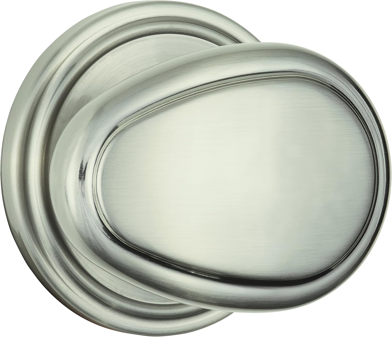 Brinks Push Pull Rotate Door Locks Lindingham Passage Knob, Satin Nickel, 23043-119