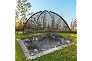 ANDGOAL Pond Cover Dome: Protective Netting Tent for Outdoor Fish Koi Ponds Garden Leaves Vegetable Plant Care Use 8X10FT
