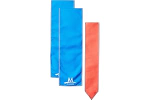 Mission Cooling Accessories Multi-Pack with 1 Cooling Scarf/2 Cooling Wraps, Blue & Coral, One Size