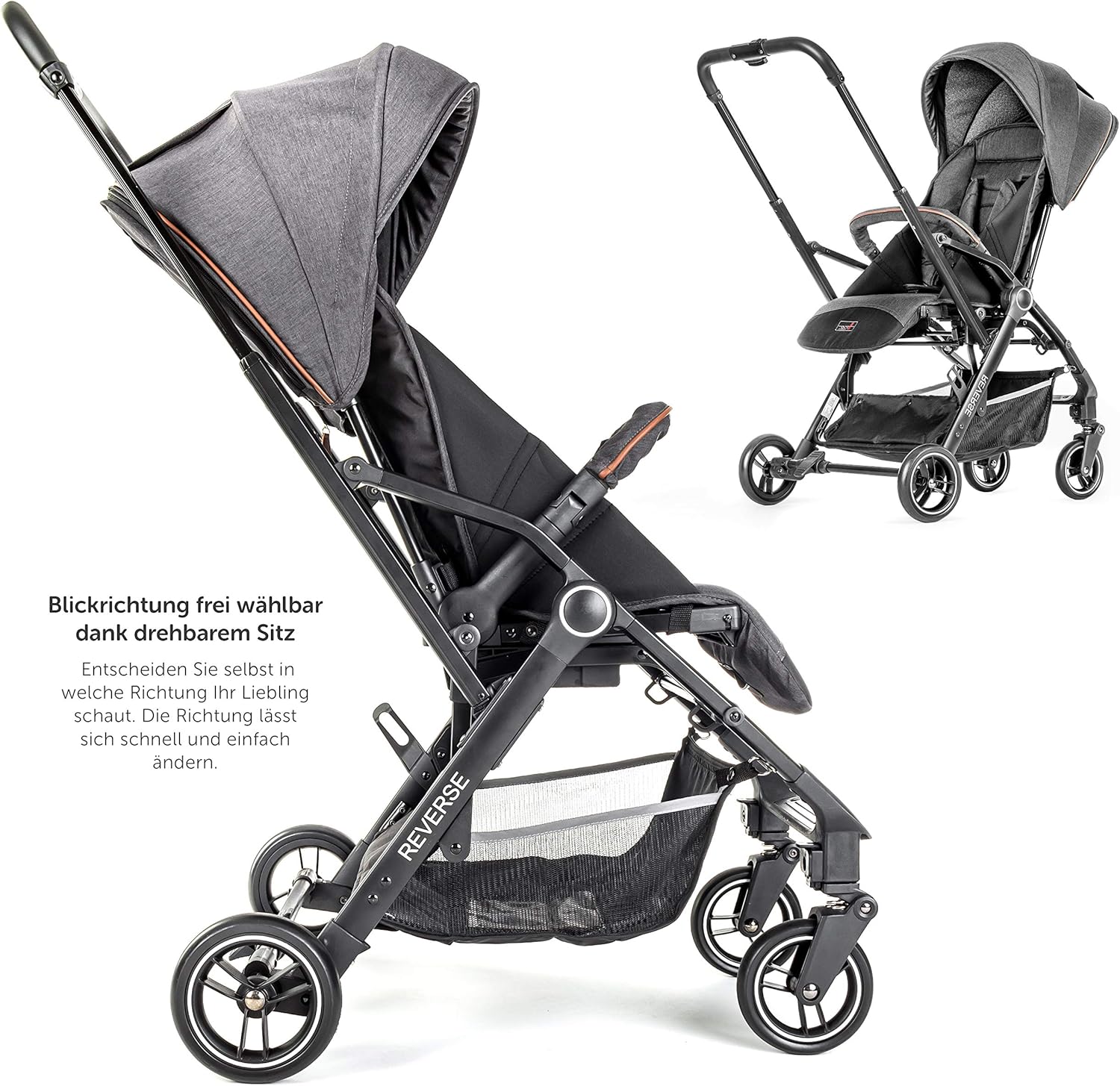 poussette canne reverse