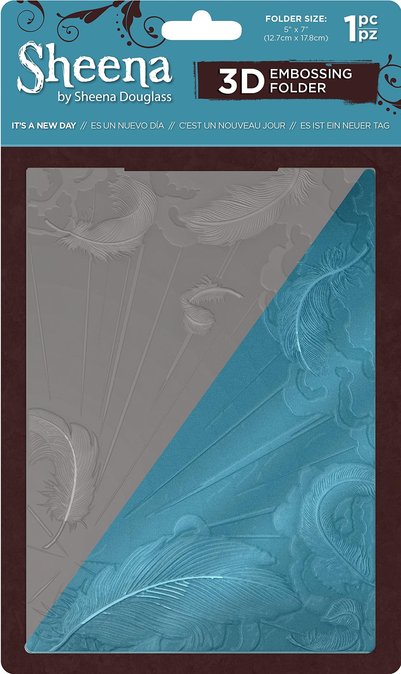 Sheena Douglass 3D Embossing Folder 5"x7"-It's A New Day, 16.5 x 18.8 x 0.3 cm